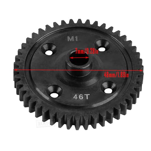 RC Main Spur Gear 46T Upgrades Part for 1/8 Sledge Monster Truck,Gears Diff Gear Main Spur Gear 46T Hop Ups for 1/8 Sledge Monster Truck