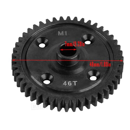 RC Main Spur Gear 46T Upgrades Part for 1/8 Sledge Monster Truck,Gears Diff Gear Main Spur Gear 46T Hop Ups for 1/8 Sledge Monster Truck