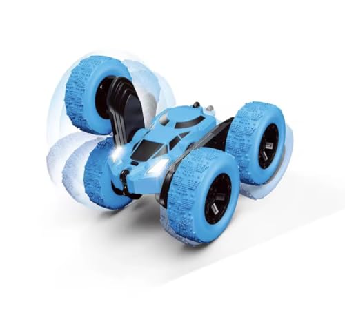 RC Flip Stunt Car Double-Sided 4x4 360 Degree Rotate, unixes | 2.4GHz Remote Control, Roll & Walk Stunts, Rechargeable Battery, Ages 6 and Up, TRP Vacuum Tires - color: Blue