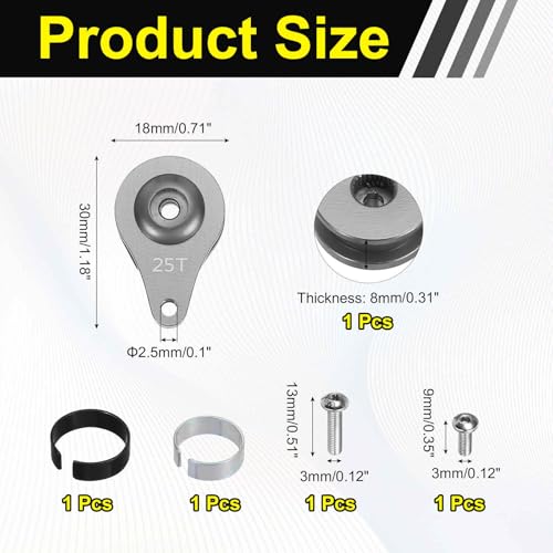 MECCANIXITY 1pcs 25T Servo Horn Arm Adjustable 1 Hole High-Torque Aluminum Alloy Servo Arm for 1/10 RC Model Car Truck Robot Boat Airplane, Titanium - color: Titanium