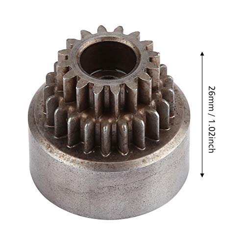 02023 Metal Clutch Bell, Double Gears CNC Machined RC Clutch Bell RC Model Upgrade Part for 94122 1/10 Car Drift Vehicle Accessory