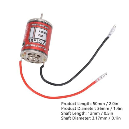 SUNGOOYUE RC Car Motor 16T High Torsion Brushed Motor, Smooth Running 540 550 Replacement for Hsp Vehicles, Ideal for Crawlers and Offroad RC Trucks