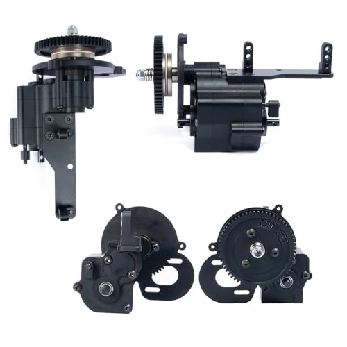 Aluminum Two Speed Transmission Center Gearbox and Cover Compatible with 1/10 RC Crawler Car Models RR10 90048 90018 90053(Gearbox and Cover) - color: Gearbox and Cover