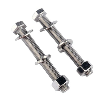 1/4-20 x 1-1/2" Hex Head Screw Bolt and Nuts Flat & Lock Washers, 304 Stainless Steel Fully Threaded, 10Sets - color: Silver, size: 1/4-20 x 1-1/2" (10Sets)