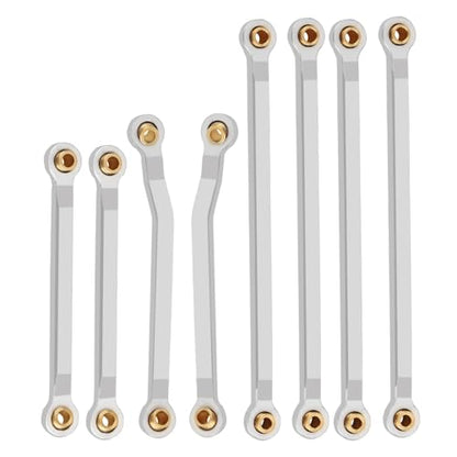 High Clearance Links Set CNC Aluminium Chassis Link for TRX4M High Trail K10 F150 1/18 RC Crawler Upgrade Part (Silver) - color: Silver