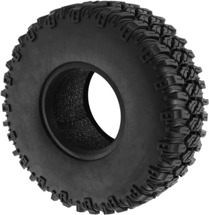 RC Car Tires,WONFAST 4PCS 1.55 inch Mud Wheel Tyre Terrain Crawler Rubber Tires Foam Insert for 1:10 RC Crawler Car for Axial 90069 TF2 D90 CC01 LC70 Tamiya MST JIMNY UTB18(95MM) - color: 95mm