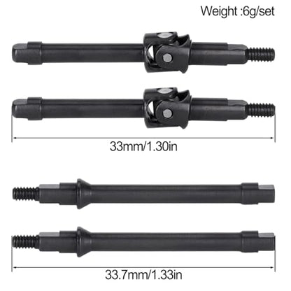 Steel Hardening CVD Drive Shafts for Axial SCX30 RC Cars, Upgrade Parts, Set of 4