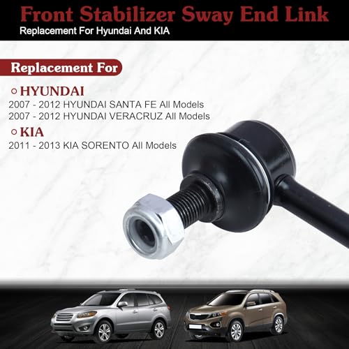 K750204 K750205 Sway Bar Link - Stop Clunking & Reduce Body Roll | Compatible with 2007-2012 Hyundai Veracruz Santa Fe 2011-2012 Kia Sorento - color: 1*K750204 1*K750205, size: Sway Bar Link