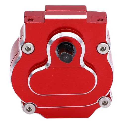RC Complete Transmission, CNC Aluminum Alloy 24:1 Complete Transmission Smooth Operation for 1/18 RC Crawler Car Upgrade Part (Red) - color: Red