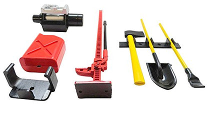 1/10 RC Rock Crawler Scale Accessory Set W/Gas Can, Winch, Jack, Shovel, Axe, & Pry Bar 4053