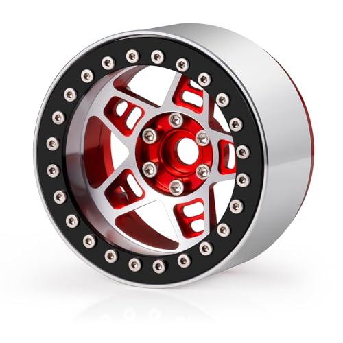 Aluminum 2.2" Beadlock Wheels Hubs 35mm for Axial SCX10,SCX10-II,SCX10-III,TRX4,Wraith,Gen8 1/10 RC Crawler Truck Car 4PCS