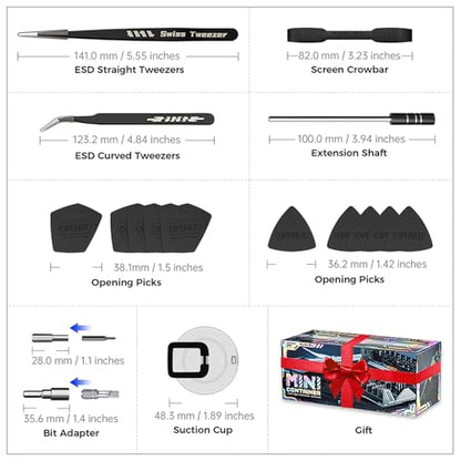 JAKEMY 180 in 1 Precision Screwdriver Set, Computer Screwdriver Kit, Professional Magnetic Repair Tool Kit with Home Drill Bits for Most Laptop, Phone, Xbox, MacBook, Game Console, Modding, DIY - color: Fo168 Manual Screwdriver Set
