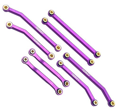 Trx4m Upgrades High Trail Links Clearance Chassis CNC Aluminum Set for Traxxas TRX4M 1/18 Upgrade Parts (Purple) - color: Purple Links