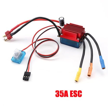 RC 35A Brushless ESC, Sensorless Brushless Motor Brushless Electric Speed Controller for 1/16 1/18 RC Car Truck Accessory