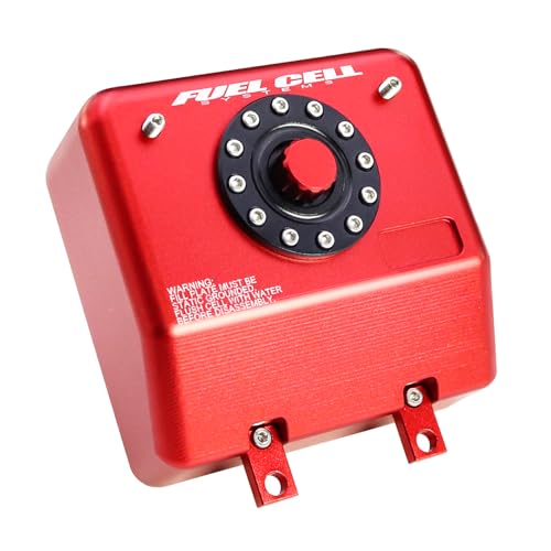 H10 Aluminum Alloy Simulated Cell Receiver Equipment Box Electric Box Fuel Tank for 1/10 RC Crawler Car Vanquish H10 Optic LCG Upgrade Parts (Red) - color: Red