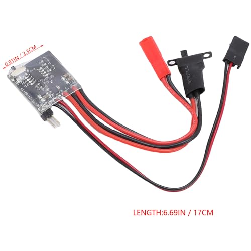Drfeify RC 30A Brushed Motor ESC, Electronic Speed Controller with Brake for 1/16 1/18 1/24 RC Car Boat