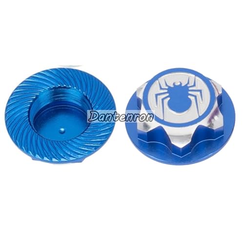 4PCS RC 17MM Hex Wheel Nut Dustproof Anti-Skid Mount Cap CNC Aluminum Compatible with 1/8 Buggy Off Road Monster Truck Car Traxxas X-Maxx Summit E-Revo HPI HSP Losi Kyosho Tamiya (Blue) - color: Blue