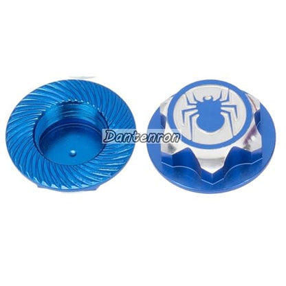 4PCS RC 17MM Hex Wheel Nut Dustproof Anti-Skid Mount Cap CNC Aluminum Compatible with 1/8 Buggy Off Road Monster Truck Car Traxxas X-Maxx Summit E-Revo HPI HSP Losi Kyosho Tamiya (Blue) - color: Blue