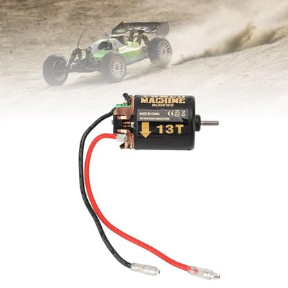 RC Car Brushed Motor 1/10 RC Crawler Car 540 Brushed Motor with Blue Heatsink for Axial Scx10 (13T) - size: 13T
