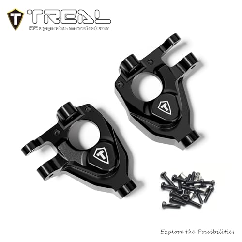 TREAL Aluminum 7075 Front Inner Portal Covers Steering Knuckles for Vanquish VRD/VS4-10(Black - color: Black