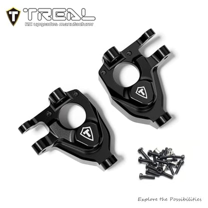 TREAL Aluminum 7075 Front Inner Portal Covers Steering Knuckles for Vanquish VRD/VS4-10(Black - color: Black