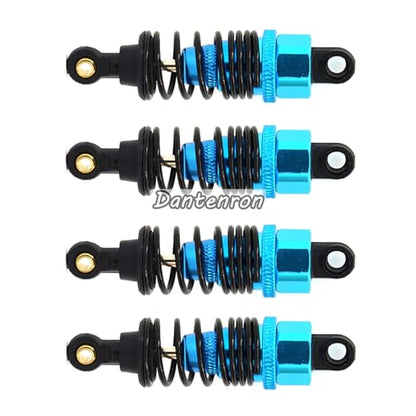 4Pack RC Car 102004 Adjustable Shock Absorber Damper Upgrade Parts Replacement Accessory 68mm For 1/10 RC On Road Drift Rally Car HSP 94102 94122 HPI Losi Axial Tamiya Redcat (Blue) - color: Blue