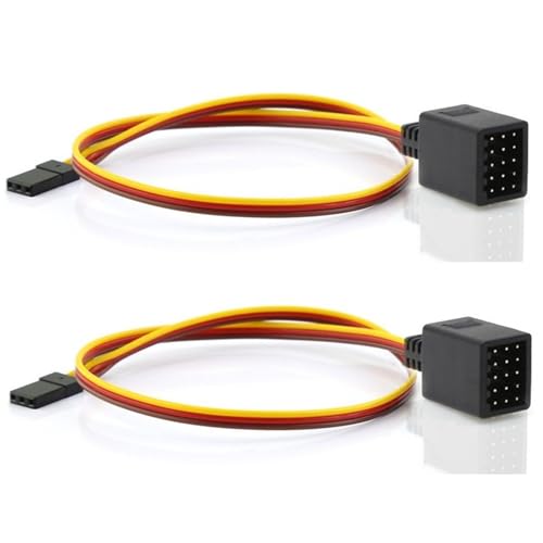 RC JR Style Servo Splitter 1 Male to 2/3/4/5/6 Female Y Harness Leads Y Splitter Cable Lead Wire 350mm for RC Cars Airplane Drone Receiver ESC Cable Servo Fan 2Pcs (1 Male to 5Female) - style: 1 Male to 5Female