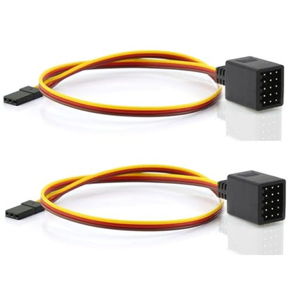 RC JR Style Servo Splitter 1 Male to 2/3/4/5/6 Female Y Harness Leads Y Splitter Cable Lead Wire 350mm for RC Cars Airplane Drone Receiver ESC Cable Servo Fan 2Pcs (1 Male to 5Female) - style: 1 Male to 5Female