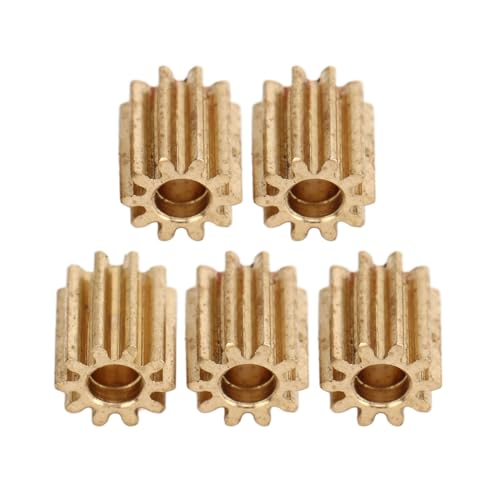 SCX24 Overdrive 10T Brass Motor Gear for 1/24 Axial RC Crawler | Brass upgrade overdrive gear set, fits brushed motor, replacement part for Axial SCX24 crawler modification