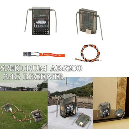 AR6200 DSM2 Receiver Satellite 6 Channel 2.4GHz Receiver Remote RC Receiver for Spektrum Spek Generic DX6i DSM2 Accessory