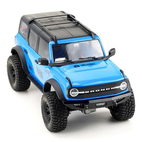 Aluminum Front and Rear Bumpers Set for TRX4M Bronco 1/18 RC Crawler Car Upgrade Parts - color: Black