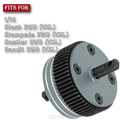 RC Differential Case Upgrades Part for 1/10 Slash 2WD VXL/Stampede 2WD VXL/Rustler 2WD VXL/Bandit 2WD VXL,Planetary Gear Diff Hops up,#2388X,Titanium - color: Titanium - (Differential Case)
