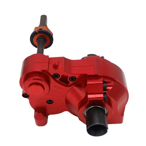 CNC Metal Split Differential Diff.Gear Box Case Assembly Kit (Red) | for 1/5 Hpi Rofun Rovan Km Baja 5B 5T 5Sc Rc Car Parts - color: Red