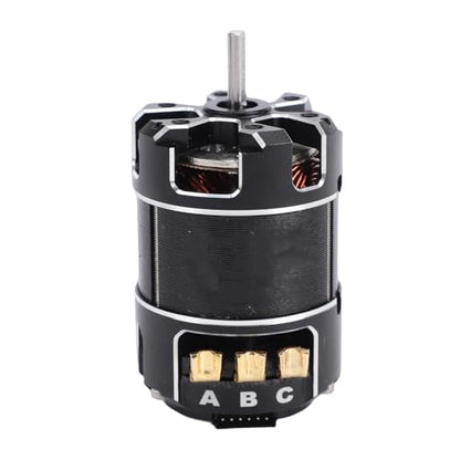 Alomejor Brushless Motor, CNC Aluminum Sensorless RC Racing Motor with Adjustable Advance Angle, Compatible with 1/10 Scale RC Cars and Trucks (25.5T)