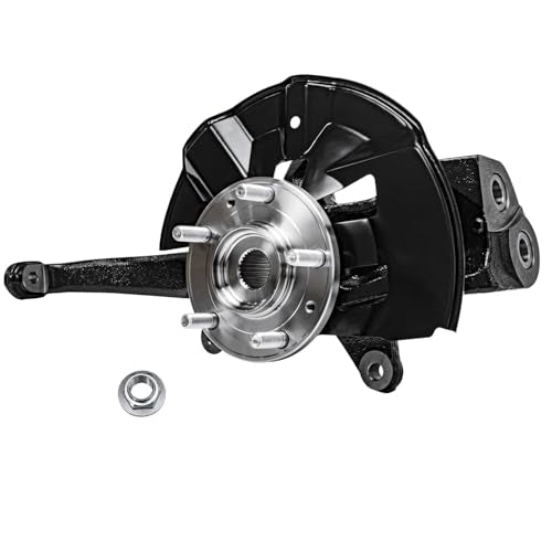 Detroit Axle - Front Left Steering Knuckle CV Axle for 2006-2009 | Ford Fusion Mercury Milan, 2006 Lincoln Zephyr, Driver Side CV Axle Shaft Steering Knuckle & Wheel Bearing Hub Replacement - size: 2UX47645/Pair
