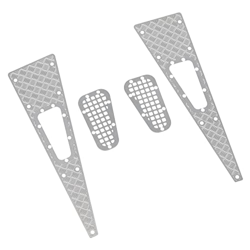 MEUS RACING Metal Hood for Skid Plate and Pedal for TRX4M Defender Bronco K10 F150 1/18 RC Crawler Car, 8pcs RC Decoration Set