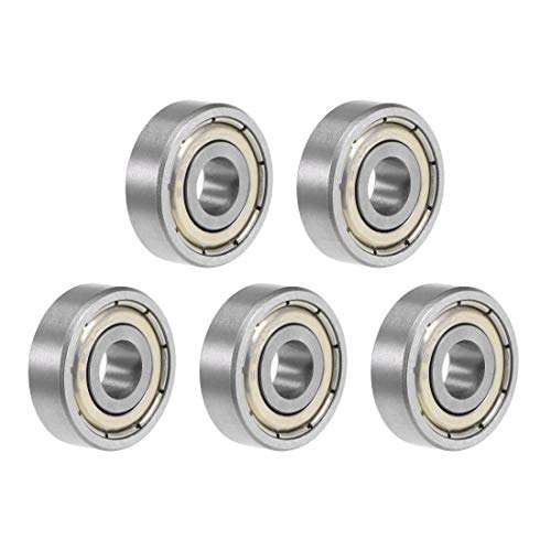 uxcell 625ZZ Deep Groove Ball Bearing 5x16x5mm Double Shielded Chrome Steel Bearings 5-Pack - size: 5mmx16mmx5mm