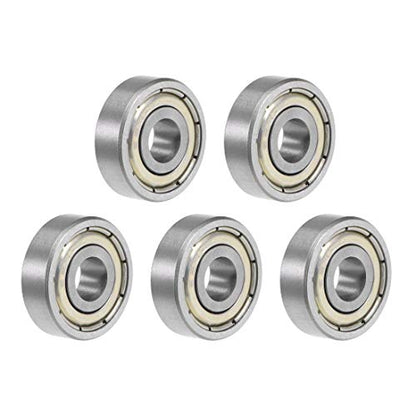 uxcell 625ZZ Deep Groove Ball Bearing 5x16x5mm Double Shielded Chrome Steel Bearings 5-Pack - size: 5mmx16mmx5mm