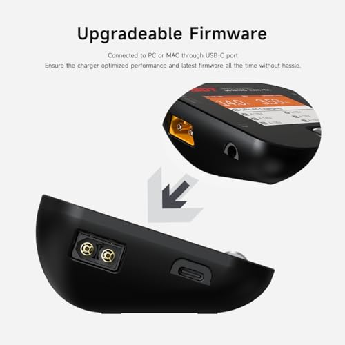 ISDT Q6 Retro 350W 16A DC Smart Pocket Charger, XT60 Battery Charger for 1-6S Life/LiPo/LiHV, Compact & Portable with USB-C Firmware Upgrade, Adjustable Digital Power Supply Mode