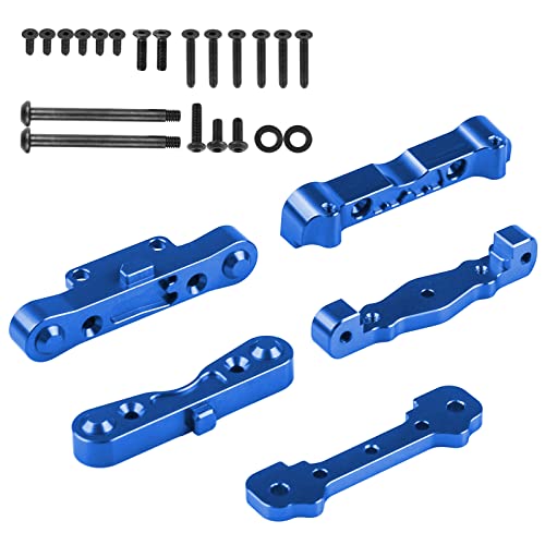 Aimrock Pack-5 Aluminum Rear/Front Lower Arm Suspension Hanger Mount Upgrades Set for AR330378 AR330379 1/7 Felony Infraction Limitless Mojave, 1/8 Karton Notorious Outcast Typhon Talion (Blue) - color: Blue