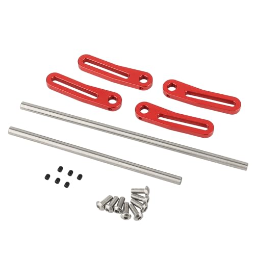 Metal Front Rear Modular Bumper Bull Bars for 1/10 RC Crawler Chassis LCG TRX4 TRX6 SCX10 Capra Dodge Power Wagon Upgrade Parts (red) - color: Red