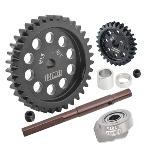 GPM 40Cr Carbon Steel M1.5 Spur Gear 35T + Motor Gear 27T for 1:5 XRT/X-Maxx