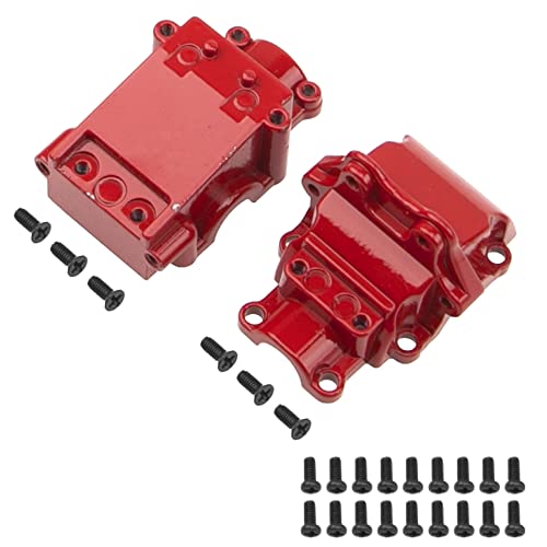 Aluminum Alloy 144001 Differential Gearbox Housing Cover Gear Box Shell Compatible with WLtoys 144001 1/14 RC Car Upgrade Parts (Red) - color: Red