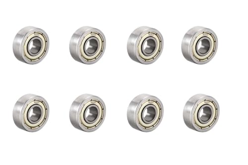 8-Pack 605-ZZ Double Rubber Sealed deep Groove Ball Bearings, 5MMx14MMx5MM, pre-Lubricated, Stable Performance, and Cost-Effective Ball Bearings - size: 605ZZ