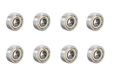 8-Pack 605-ZZ Double Rubber Sealed deep Groove Ball Bearings, 5MMx14MMx5MM, pre-Lubricated, Stable Performance, and Cost-Effective Ball Bearings - size: 605ZZ