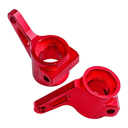 Aluminum Front Steering Blocks & Caster Blocks and Rear Stub Axle Carriers Upgrade Kit for 1/10 Traxxas Slash 2WD Stampede Rustler VXL, Replacement of 3632 3736 3752 (Red) - color: Red