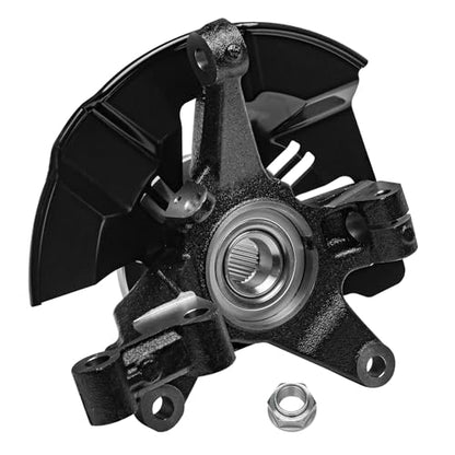 Detroit Axle - FWD Front Steering Knuckles w/Hub + Rear Wheel Hub Bearings | Replacement for 2007-2012 Mazda CX-7 - size: 4UW50455/Kit