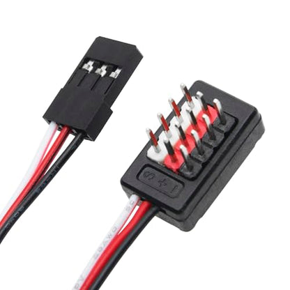 2Pcs ShareGoo 180mm JR Receiver Distribution Wire Servo Hub JR Style Servo Splitter Compatible with 1/8 1/10 1/16 RC Car Crawler Led Winch Roof Led Light Fans
