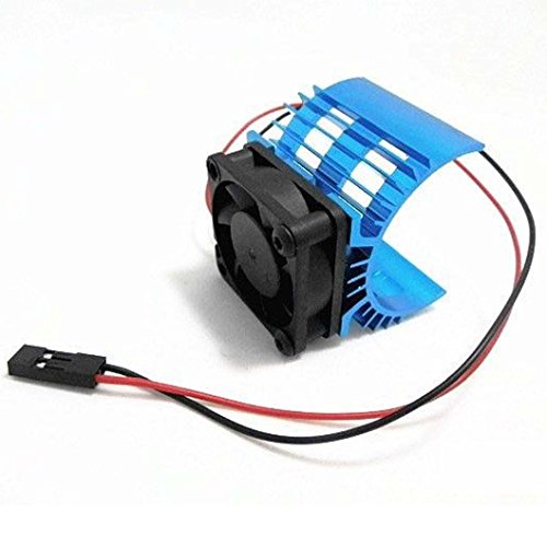 Aluminum Alloy RC Electric Motor Heat Sink Heatsink with 5V Cooling Fan for 1/8 1/10 RC Car Truck Buggy Crawler 540 550 3650 Size Motor