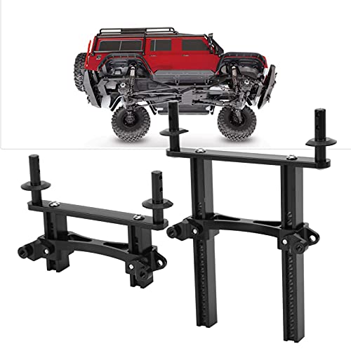Front Rear Body Mounts Posts, RC Car Front and Rear Shell Column Body Post Extensions Hardware for SCX10 90046 TRX4 1/10 RC Car (Black)